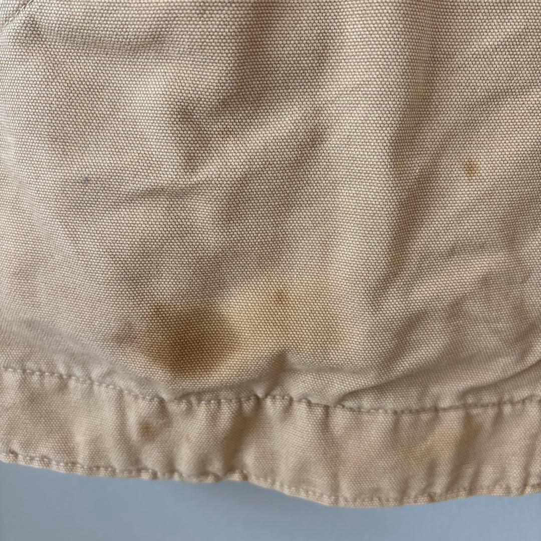 carhartt ベージュ　裏起毛　デニム　ジャケット　ビッグサイズ