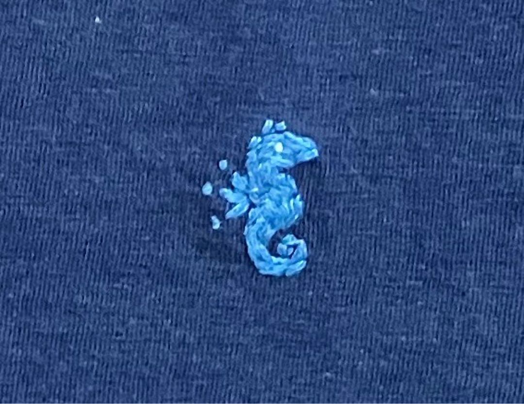 45rpmレディースノースリーブポロシャツ ネイビー ロゴ刺繍