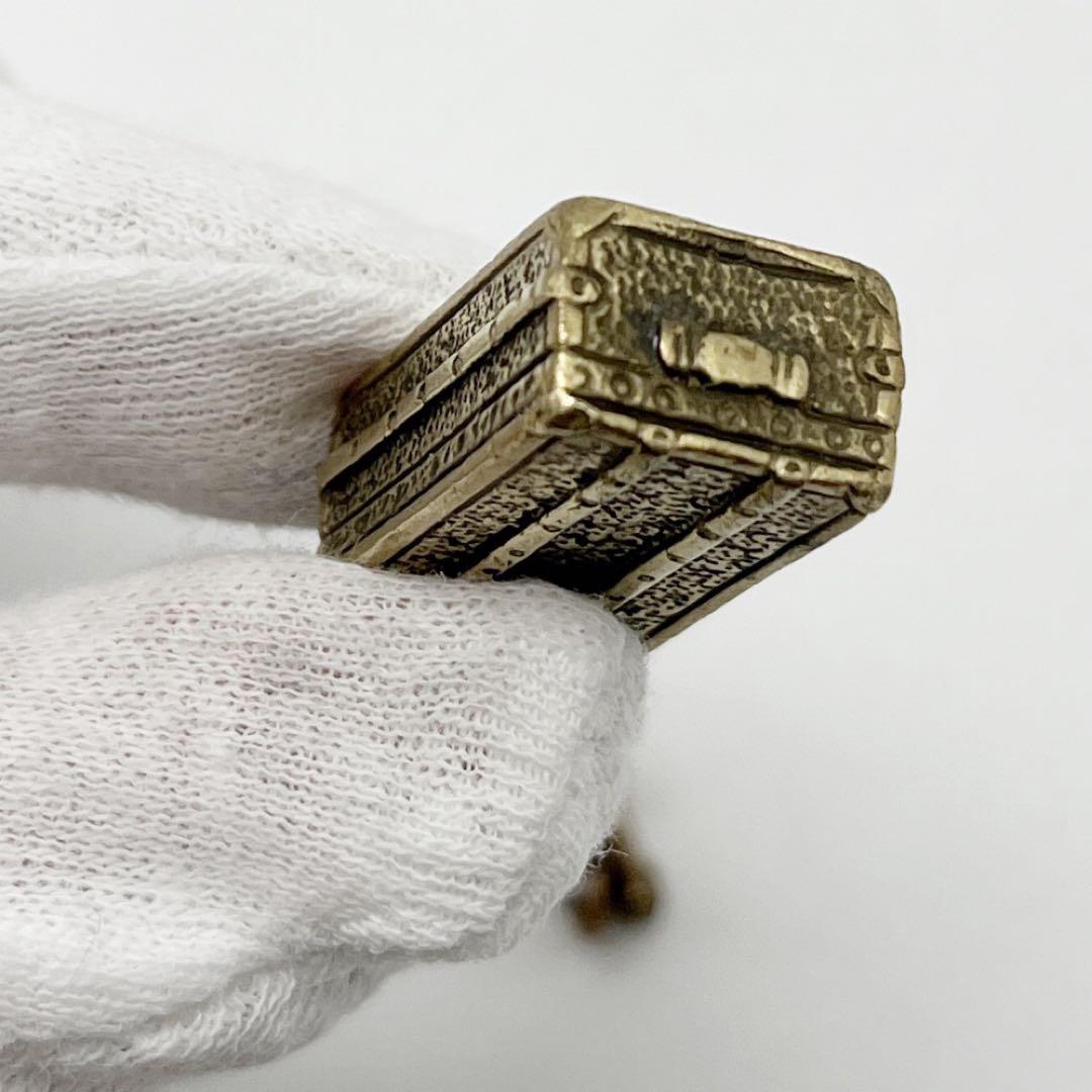 ルイヴィトン ヴィンテージ　トランク型　キーホルダー ゴールド　希少　限定品