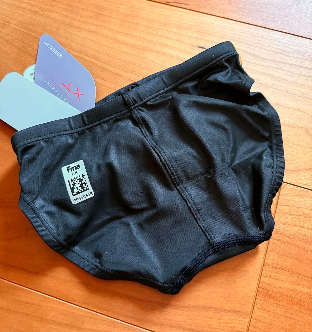 【新品】SPEEDO ショートブーン　ブラック×ゴールド SSサイズ 競泳水着