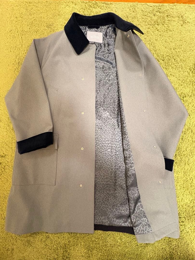 あ*那様 グレー ネイビー ステンカラーコート