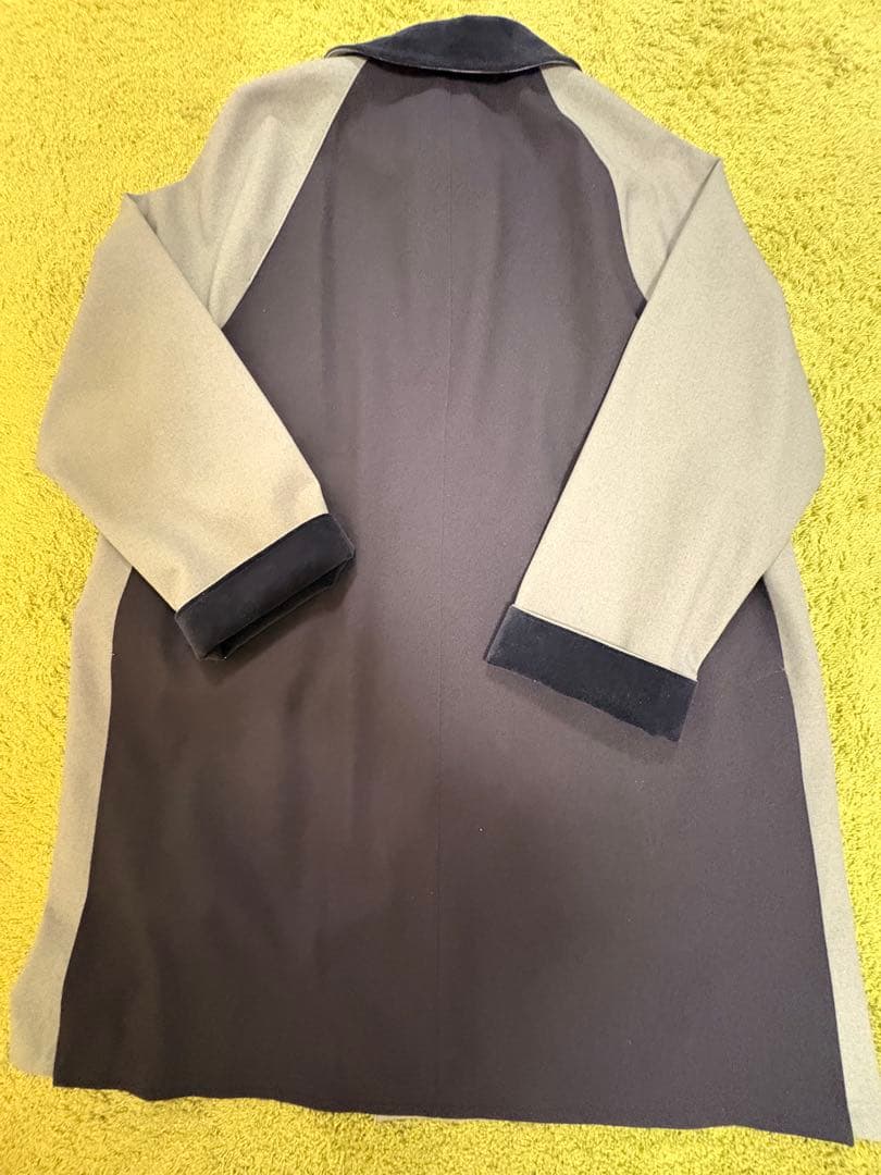あ*那様 グレー ネイビー ステンカラーコート