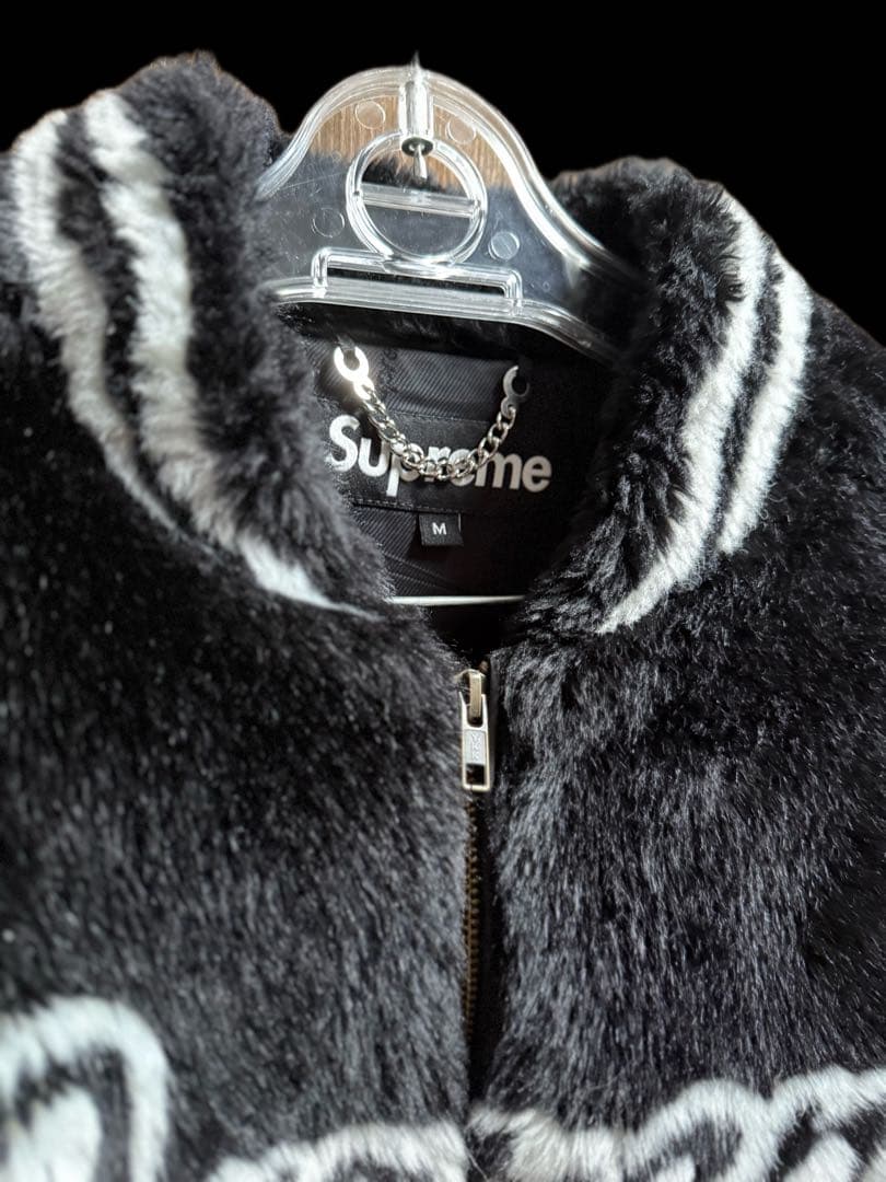 ジャケット・アウター Supreme Faux Fur Varsity Jacket \"Black\"