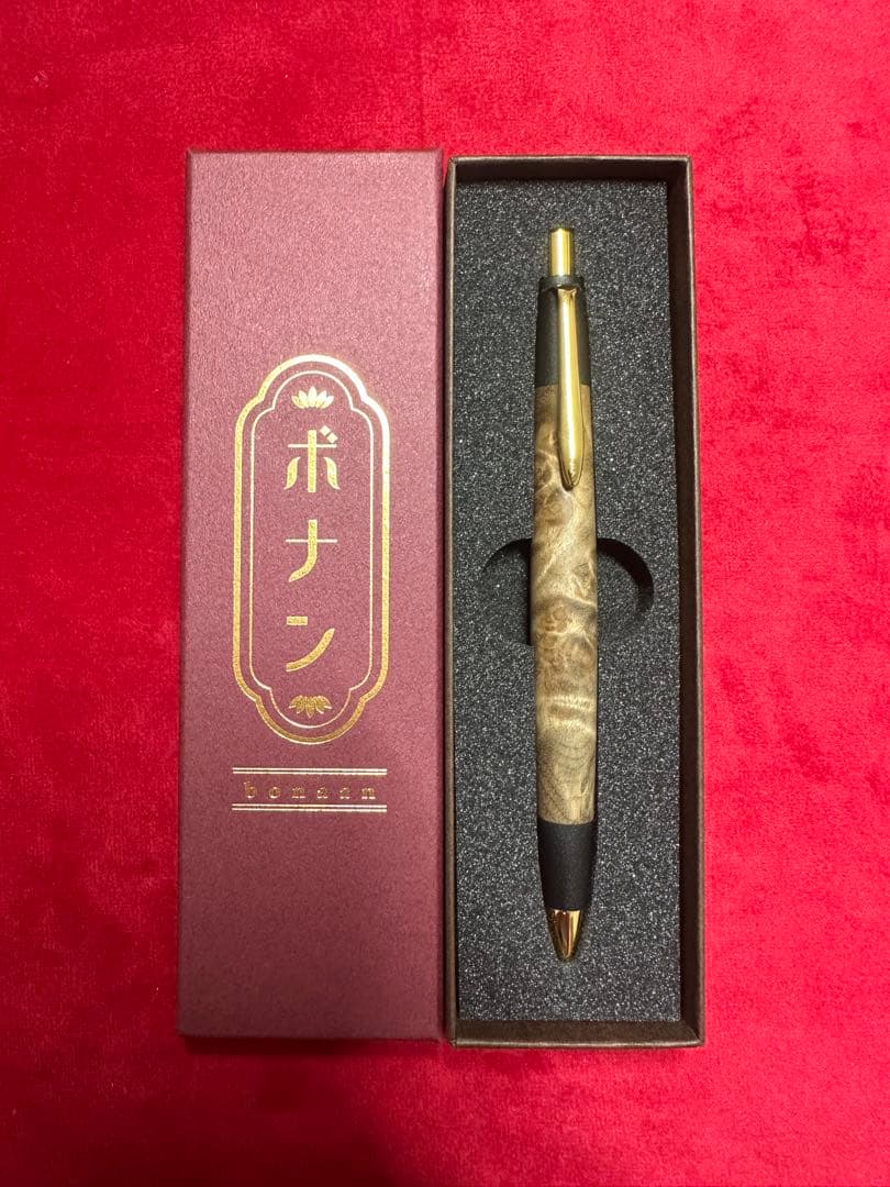 上杢】ボナンペン マーブルウッド 真鍮金具 シャープペンシル 野原工芸