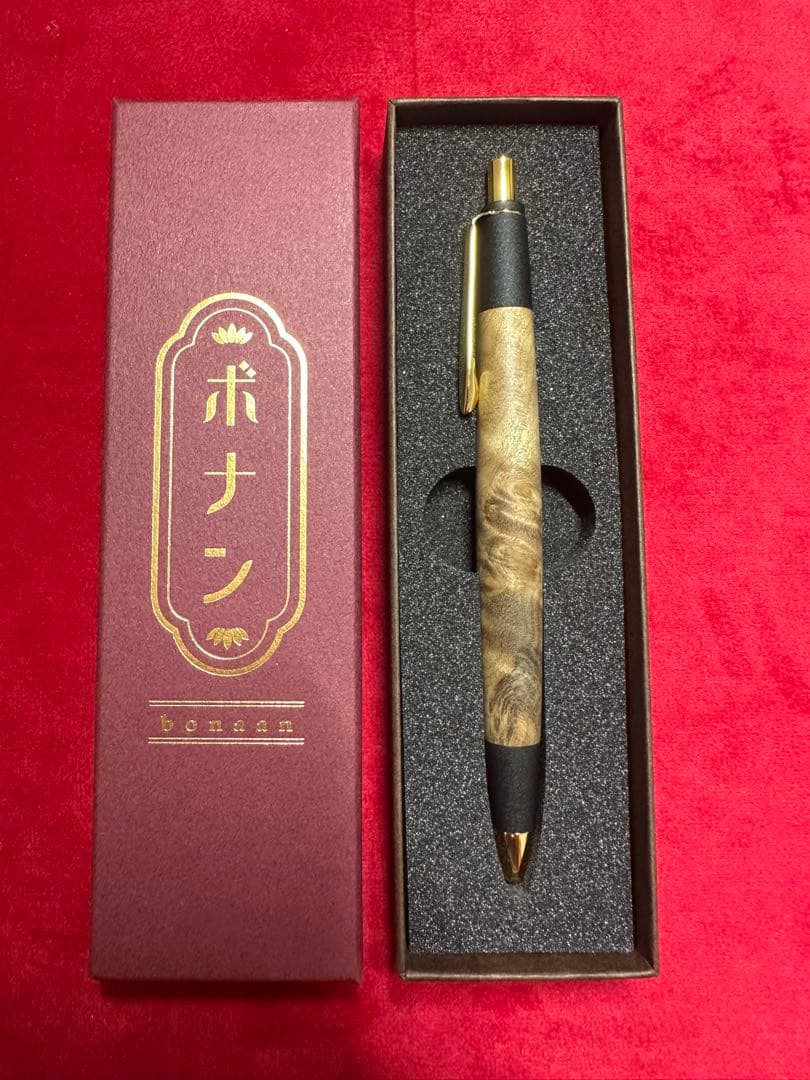 上杢】ボナンペン マーブルウッド 真鍮金具 シャープペンシル 野原工芸