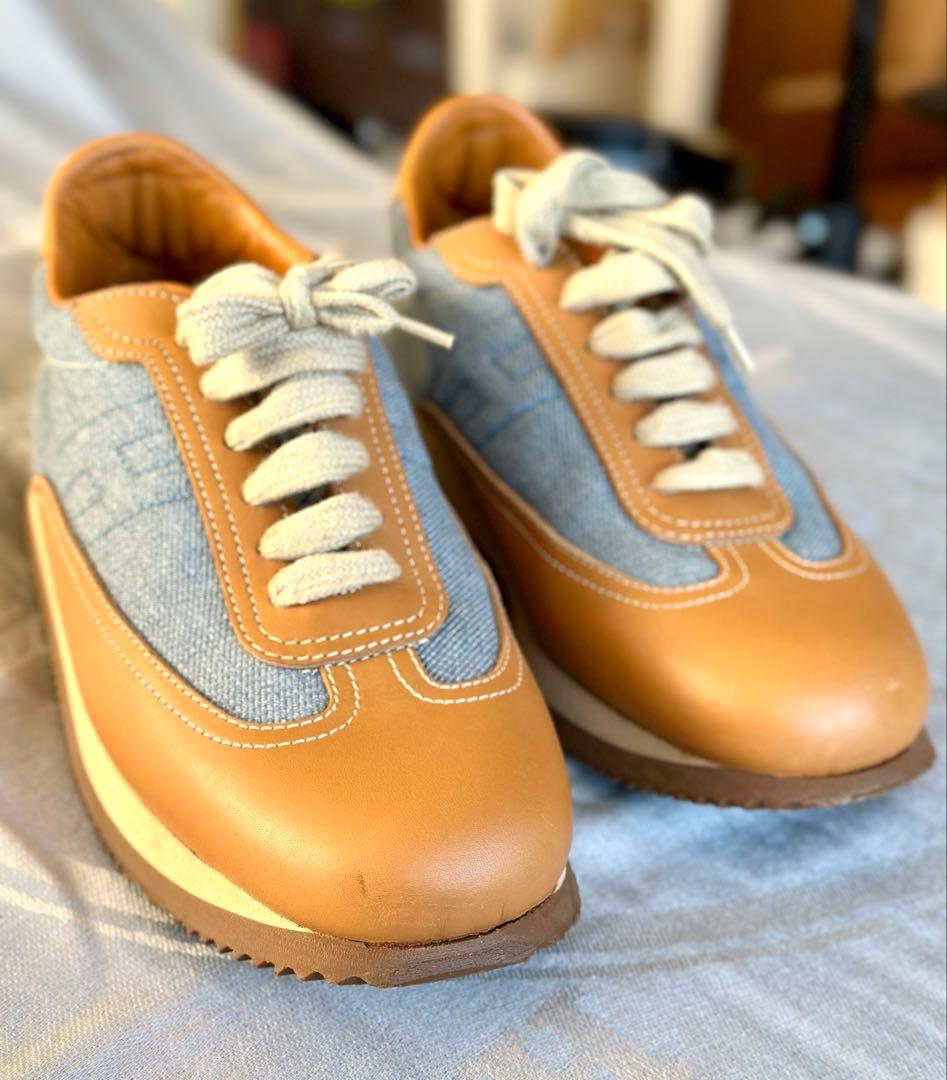 【ほぼ未使用】HERMES エルメス クイック スニーカー H11983