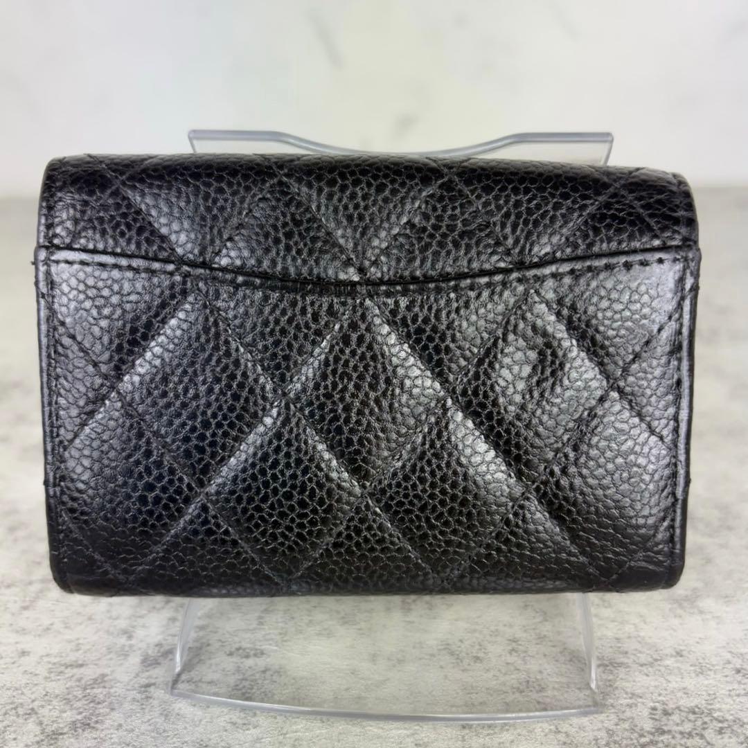 CHANEL キーリング　キーケース　マトラッセ　キャビアスキン　カードケース
