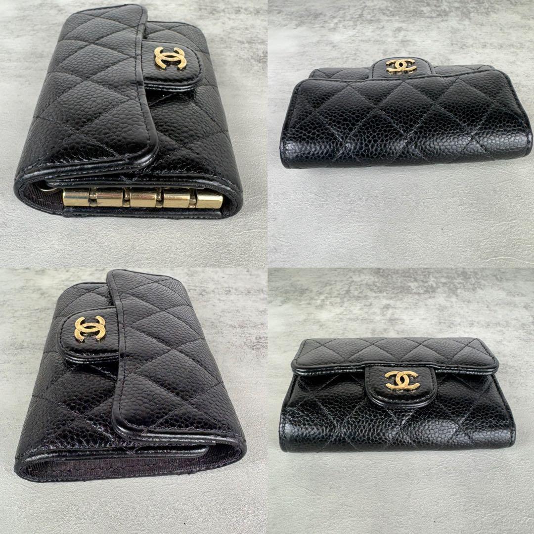 CHANEL キーリング　キーケース　マトラッセ　キャビアスキン　カードケース