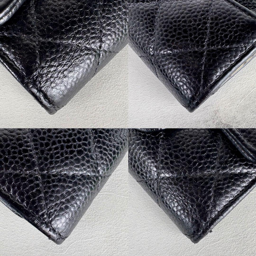 CHANEL キーリング　キーケース　マトラッセ　キャビアスキン　カードケース