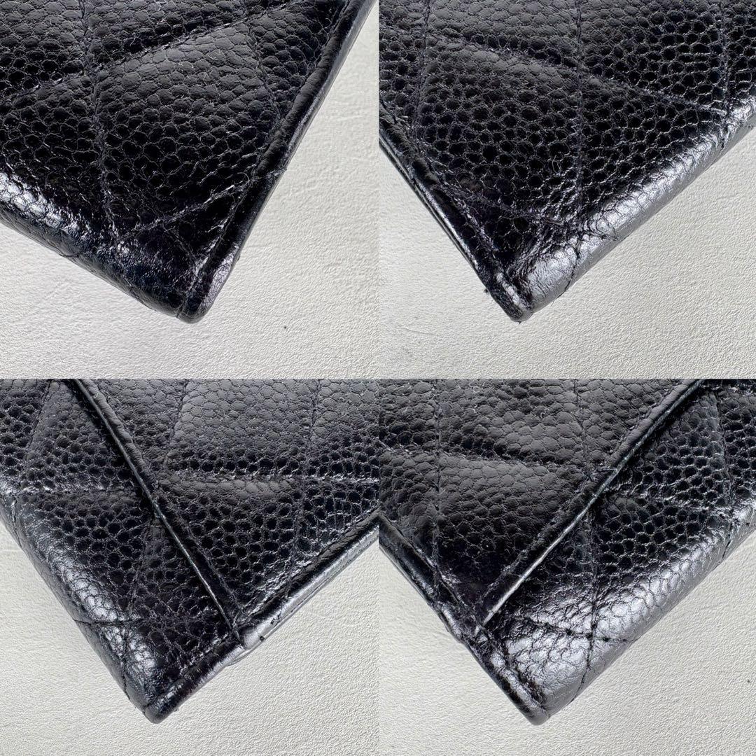 CHANEL キーリング　キーケース　マトラッセ　キャビアスキン　カードケース