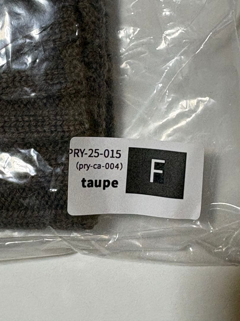 PRY カシミアニットスヌード トープ 新品未開封 シュウト