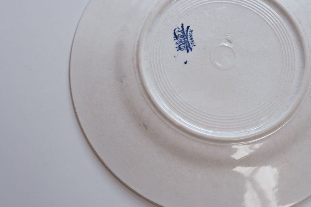 リュネヴィル 平皿 20.5cm ロレーヌ十字 アザミ