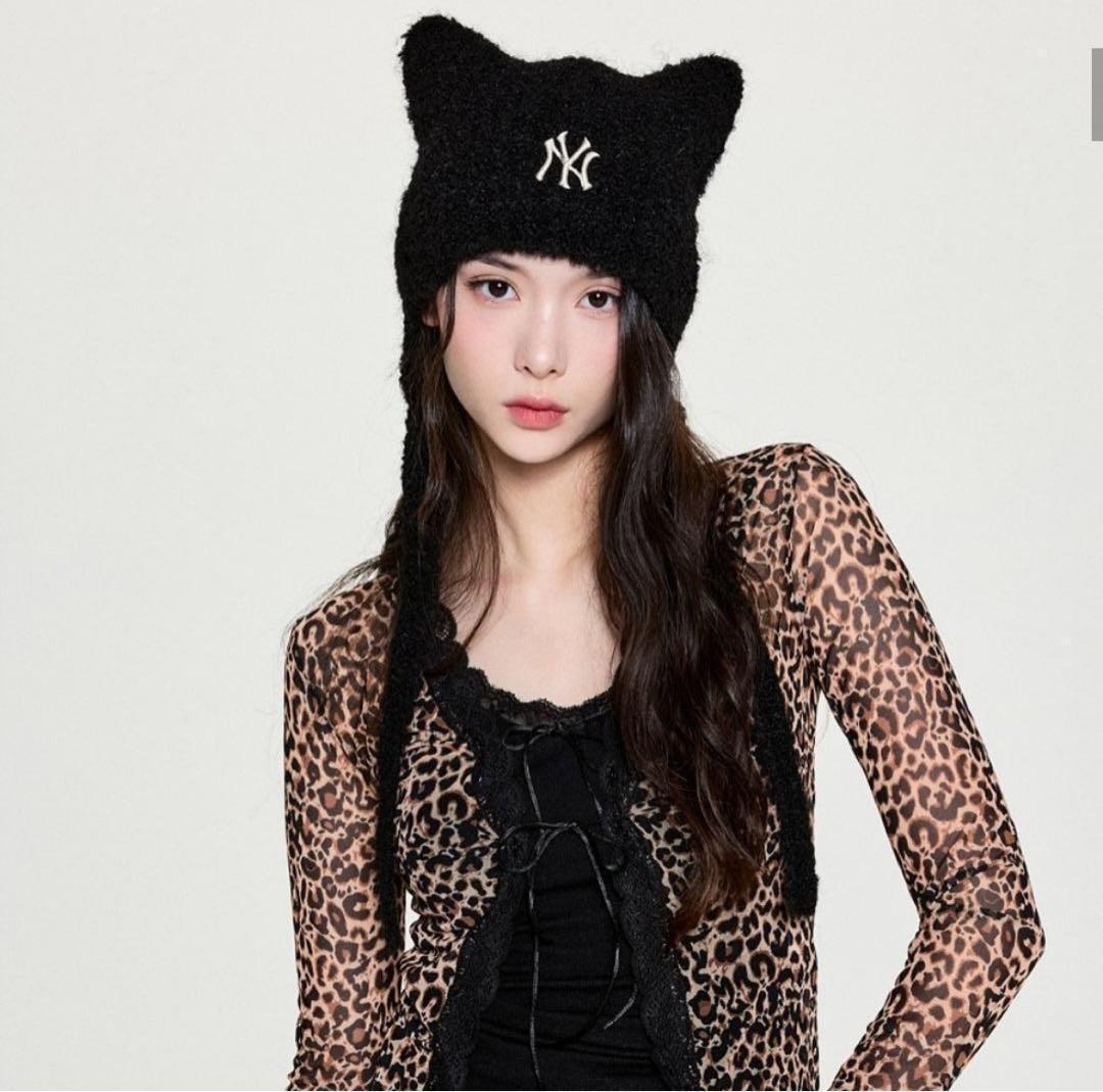 ☆ラス1☆ MLB korea aespa カリナ 着用 ビーニー 猫耳 紐付き - メルカリ