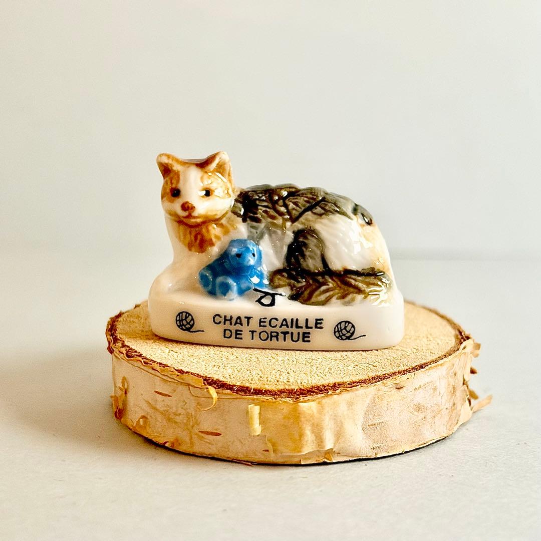 猫のフェーブ フェーヴ 陶器 置物 ミニチュア フランス製 - メルカリ