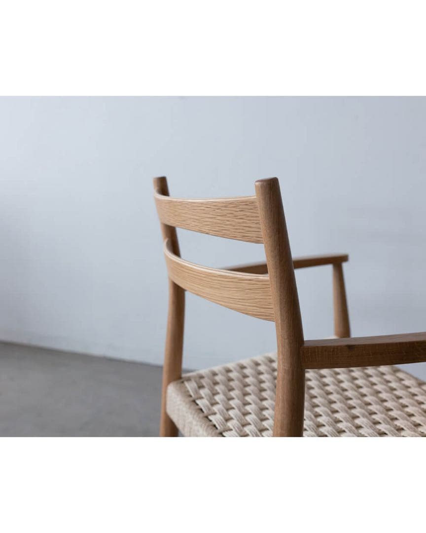 【新品未使用】アームチェア_オーク×ペーパーコード
