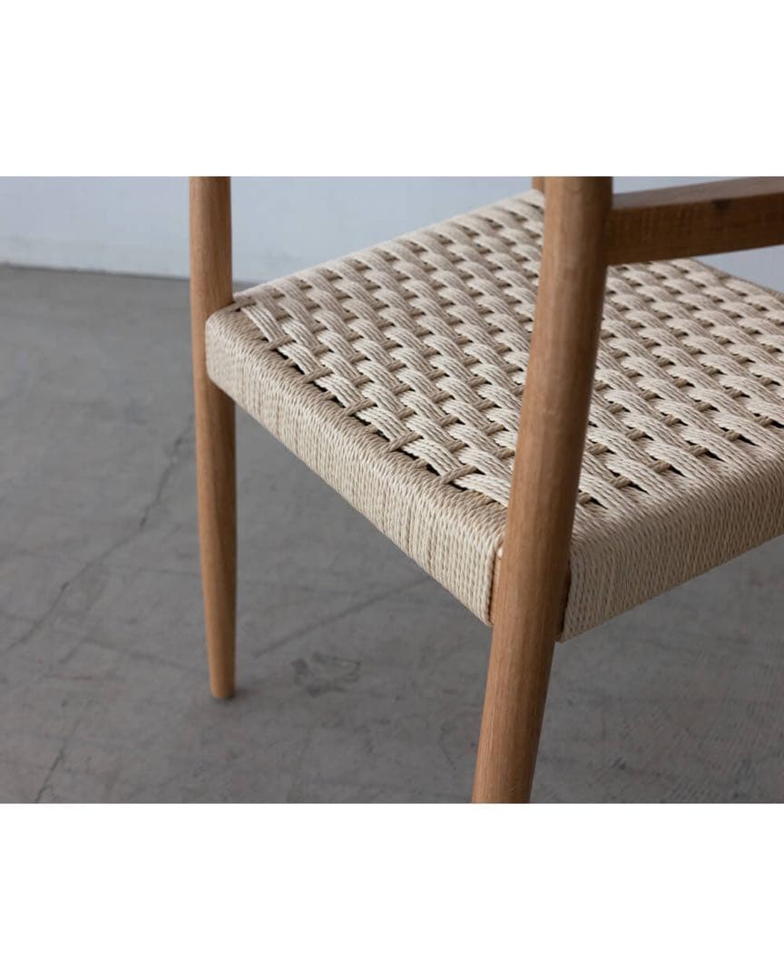 【新品未使用】アームチェア_オーク×ペーパーコード