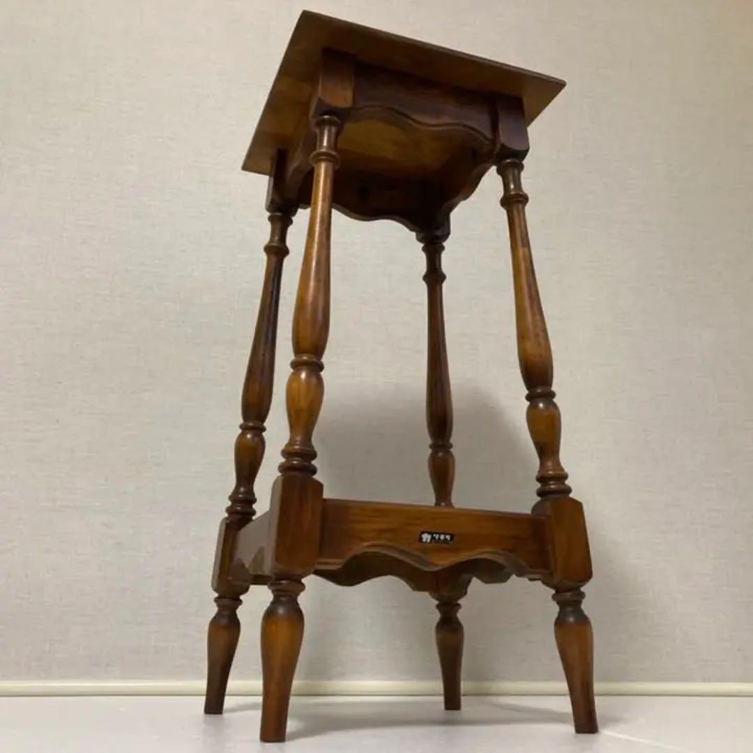 オールドカリモク コロニアル 花台 華台 電話台 サイドテーブル