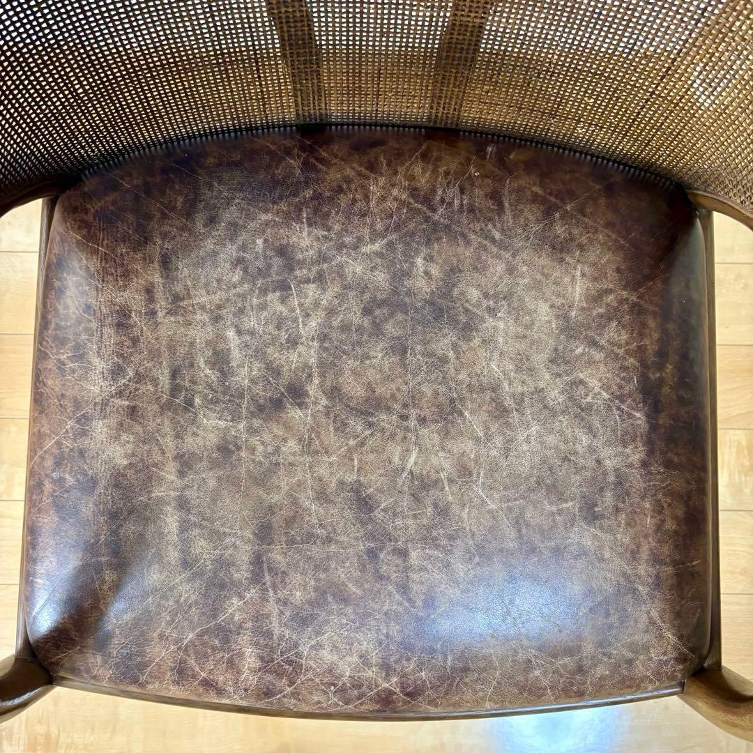 karimoku カリモク 籐 ラタン 木製 ダイニングチェア 昭和レトロ