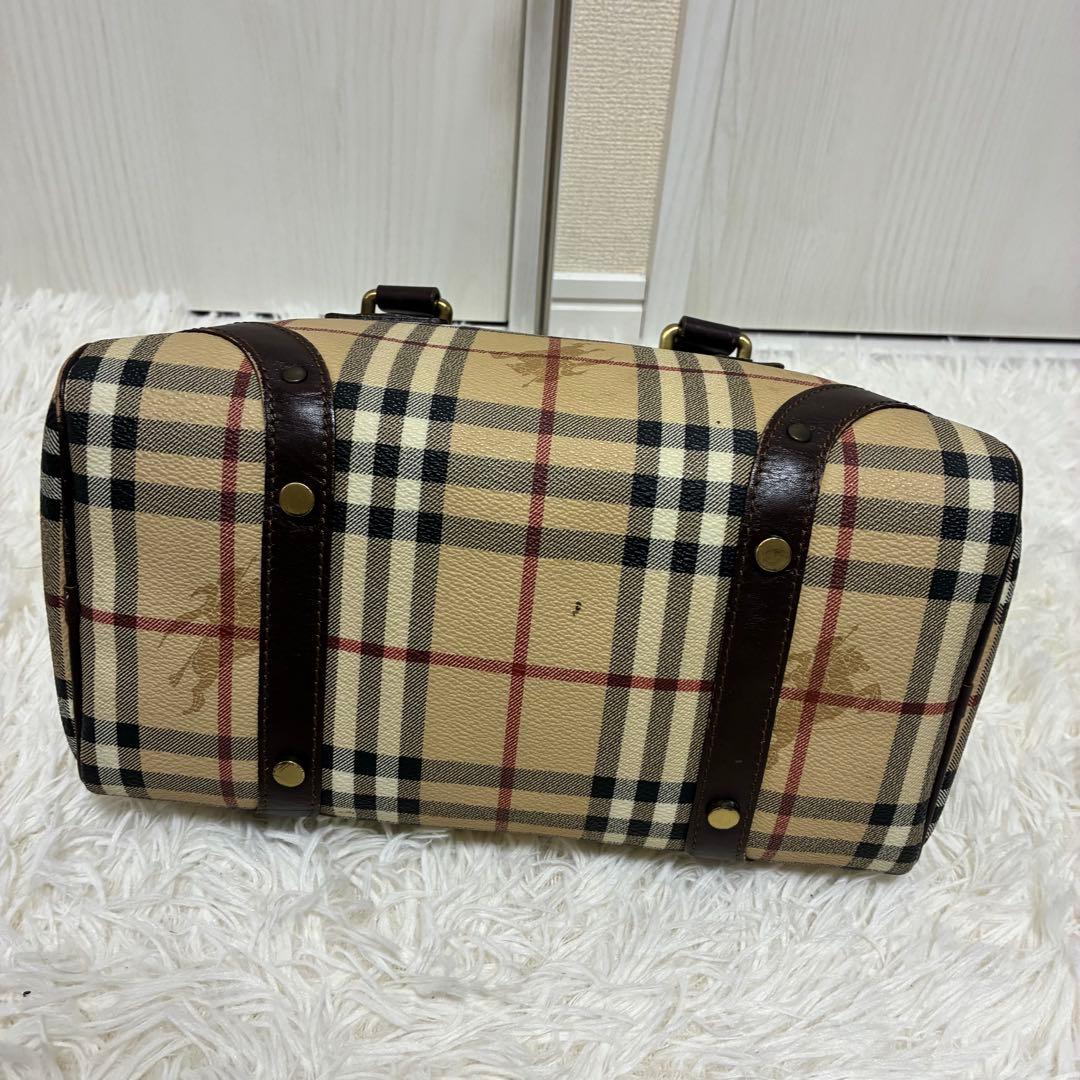 BURBERRY バーバリー ミニ ボストンバッグ ノバチェック PVC - バッグ