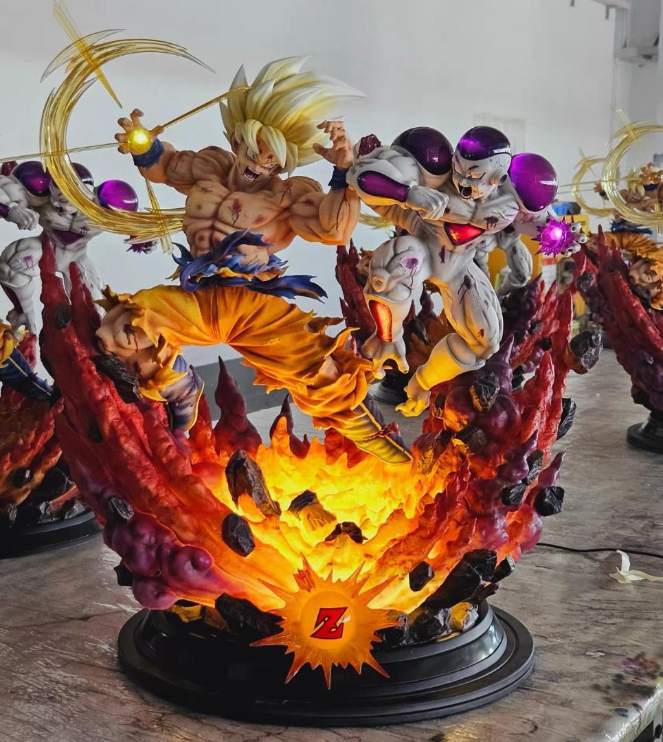 ドラゴンボール 超サイヤ人 VS フリーザ 彫刻フィギュア ガレージキット