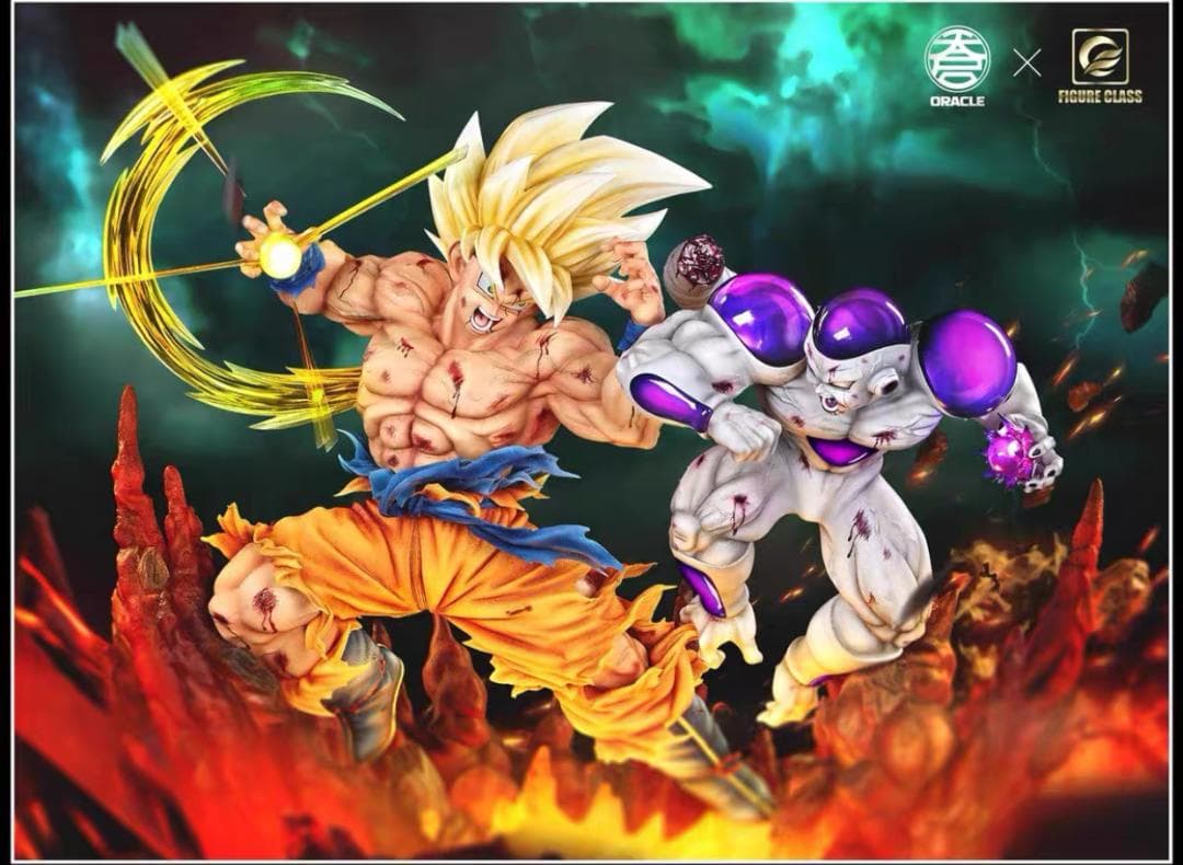 ドラゴンボール 超サイヤ人 VS フリーザ 彫刻フィギュア ガレージキット