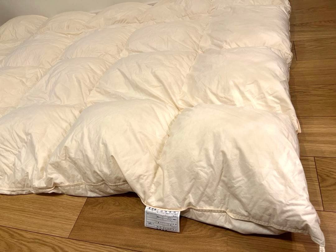 羽毛工房リフォーム品 グースダウン90% シングル 綿100% 1.2k 日本製