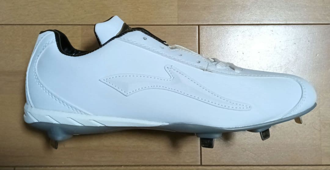 ZETT 野球 白スパイク 高校野球対応 金具 BSR2296WH 25.0cm