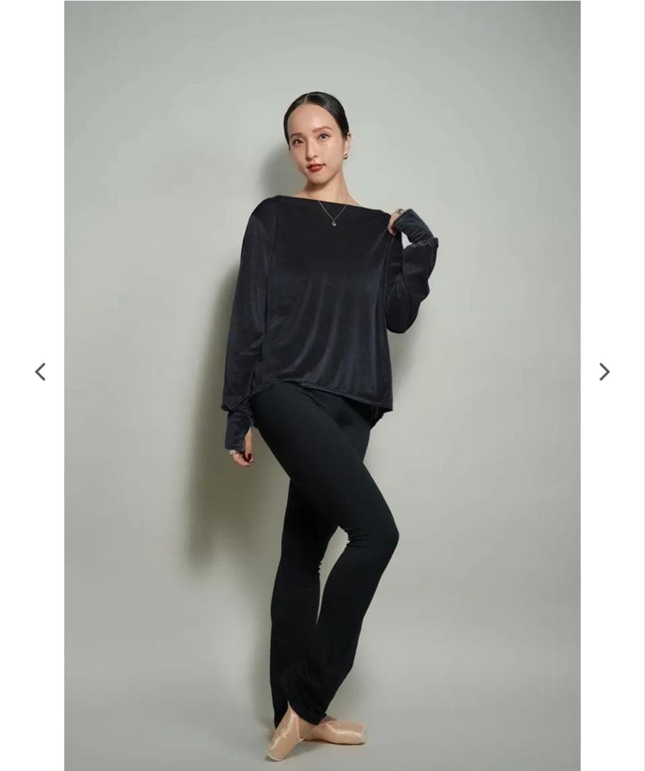 新品 Free size unoa ウノア バレエ トップス ブラック