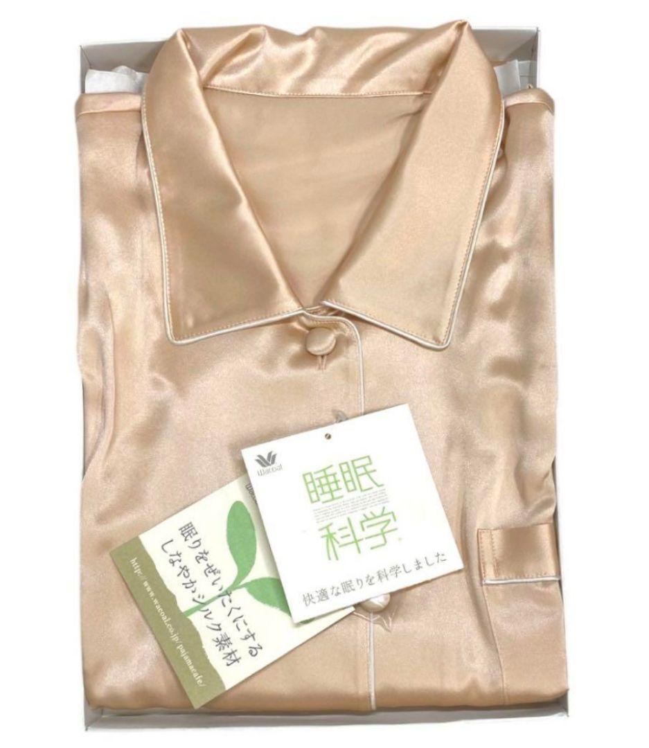 ワコール 睡眠科学 シルク100%パジャマ新品タグ付き 絹100% Mサイズ