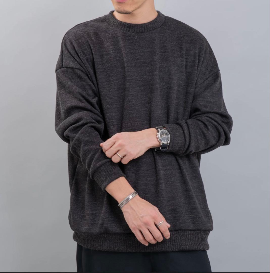 やま様 So スミクロ ニットソー クルーネックセーター