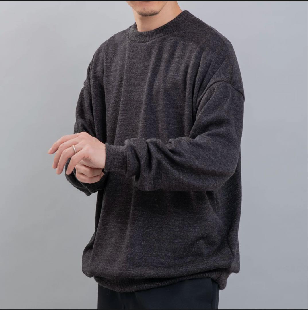 やま様 So スミクロ ニットソー クルーネックセーター