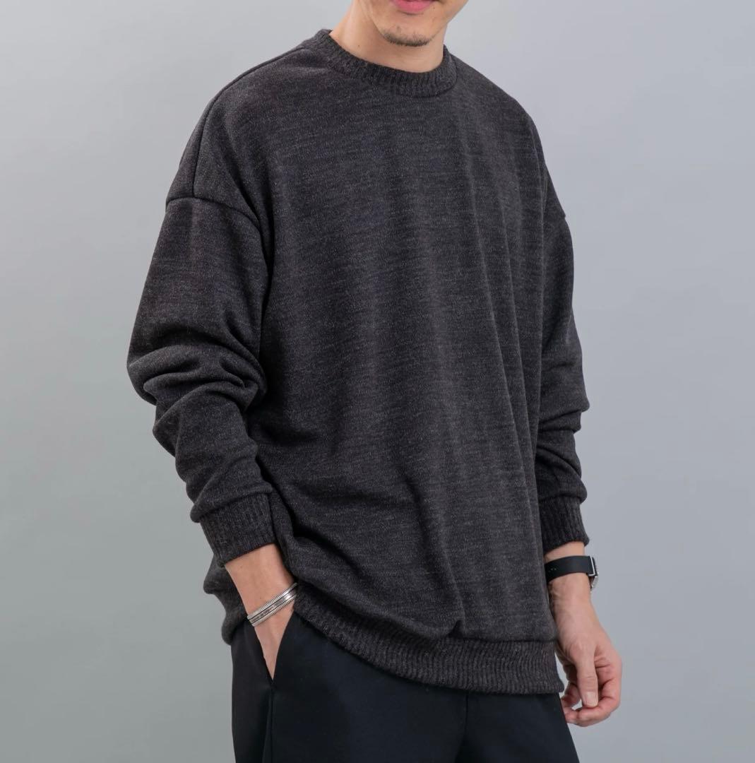 やま様 So スミクロ ニットソー クルーネックセーター