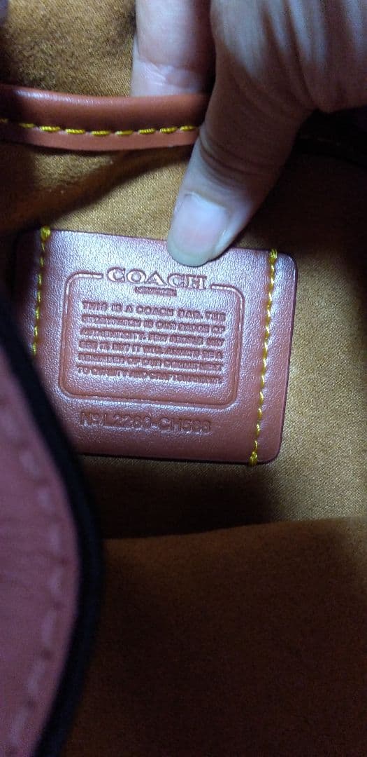 COACHのリュックピンク 小型 レザー