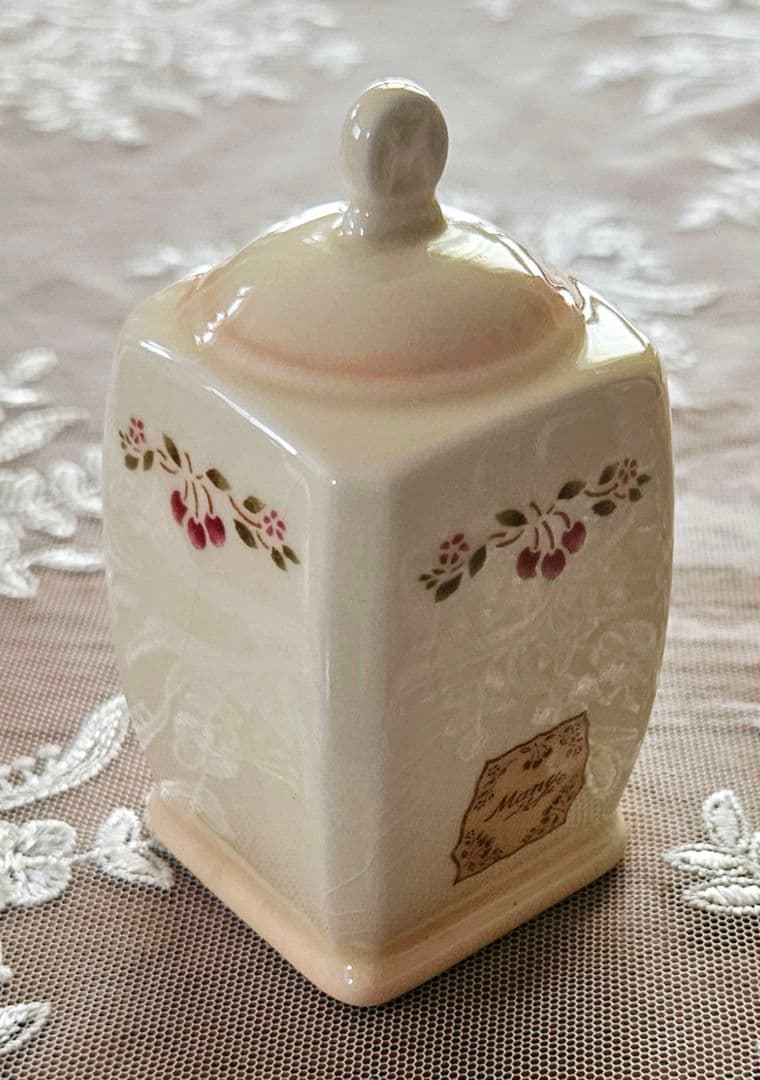 廃盤品 レア マニー アンティークチェリー キャニスター ソルト