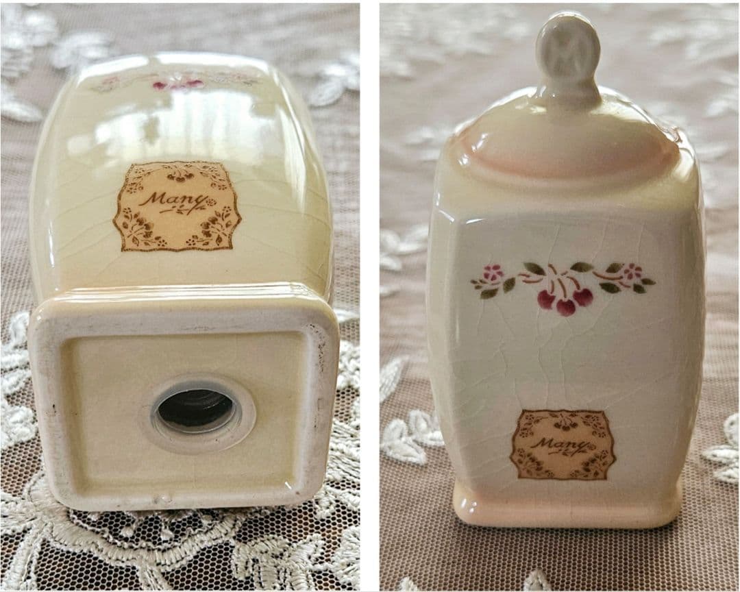 廃盤品 レア マニー アンティークチェリー キャニスター ソルト