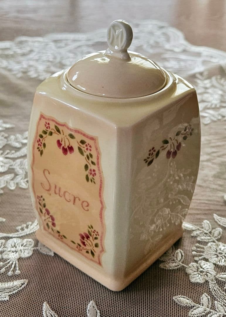 廃盤品 レア マニー アンティークチェリー キャニスター ソルト