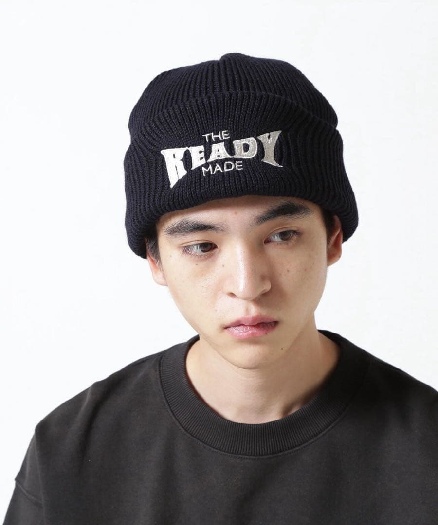 帽子 READYMADE RECYCLED WOOL KNIT CAP BLK