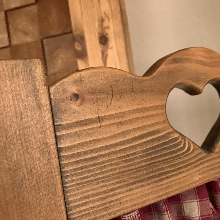 ※傷あり ウッド 木製 パーテーンション カントリー家具 ハート 仕切り 目隠し