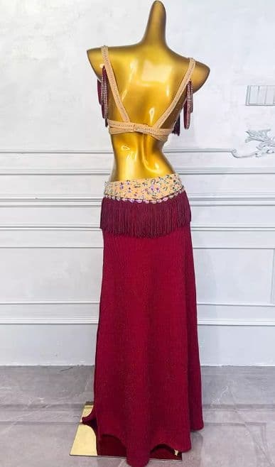 ベリーダンス衣装 フリンジ ブラスカートセット オーダーメイド