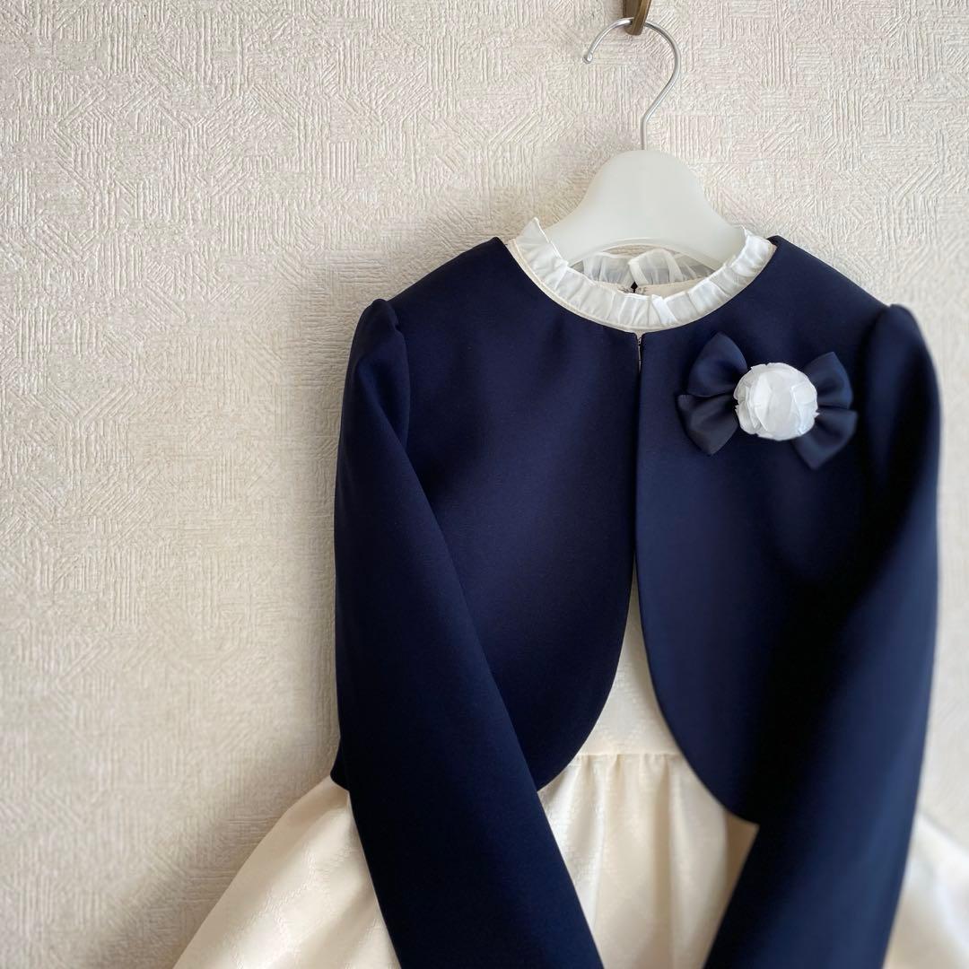 清楚 ネイビー×リボン130入学 卒園 ⋈女の子 フォーマル ランドセル