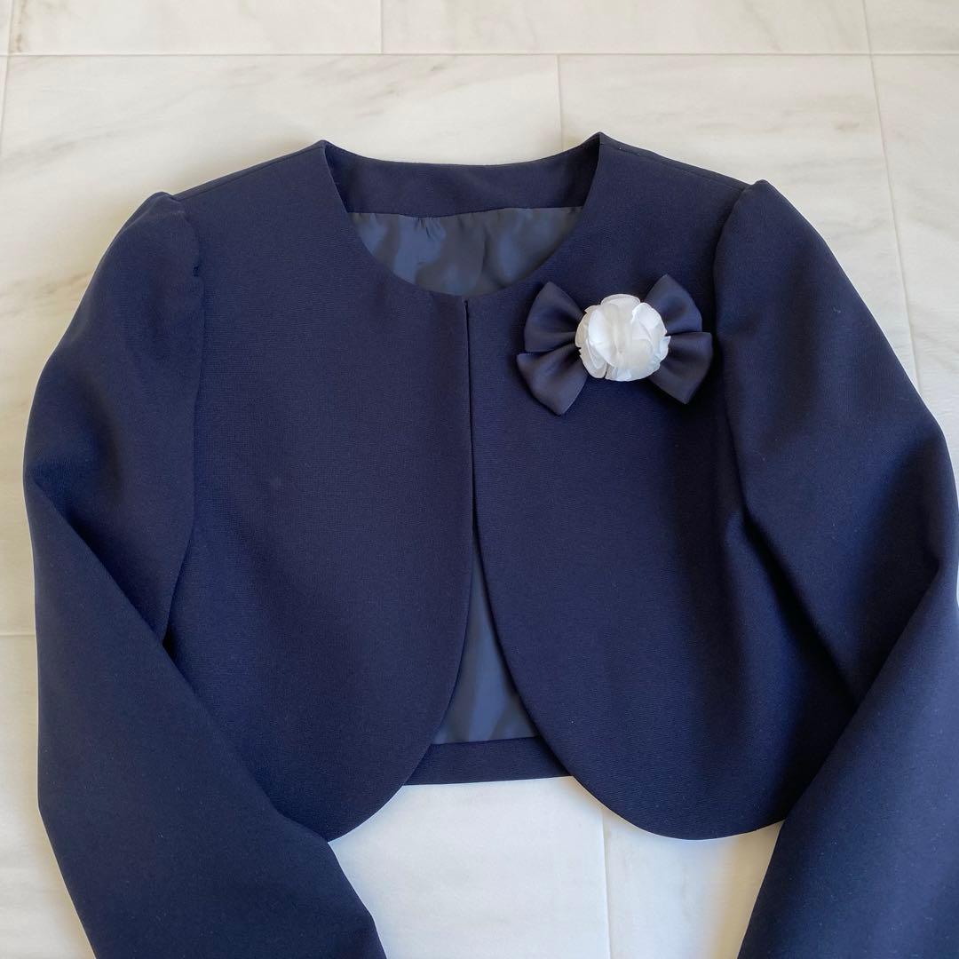 清楚 ネイビー×リボン130入学 卒園 ⋈女の子 フォーマル ランドセル