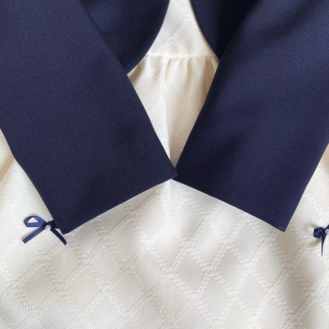 清楚 ネイビー×リボン130入学 卒園 ⋈女の子 フォーマル ランドセル