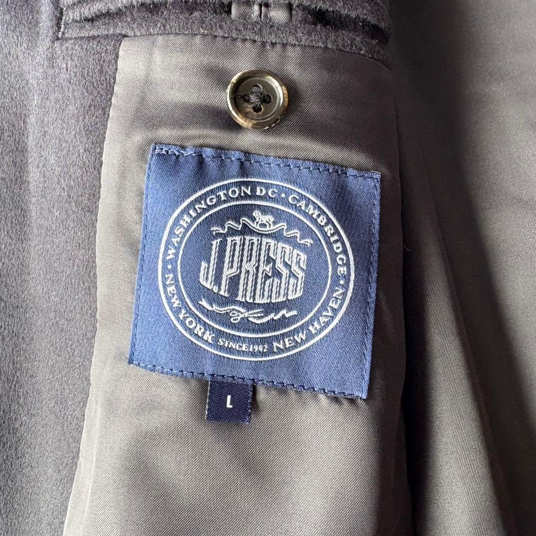 【美品】最高級 アンゴラ100% J.PRESS ステンカラーコート ロング L