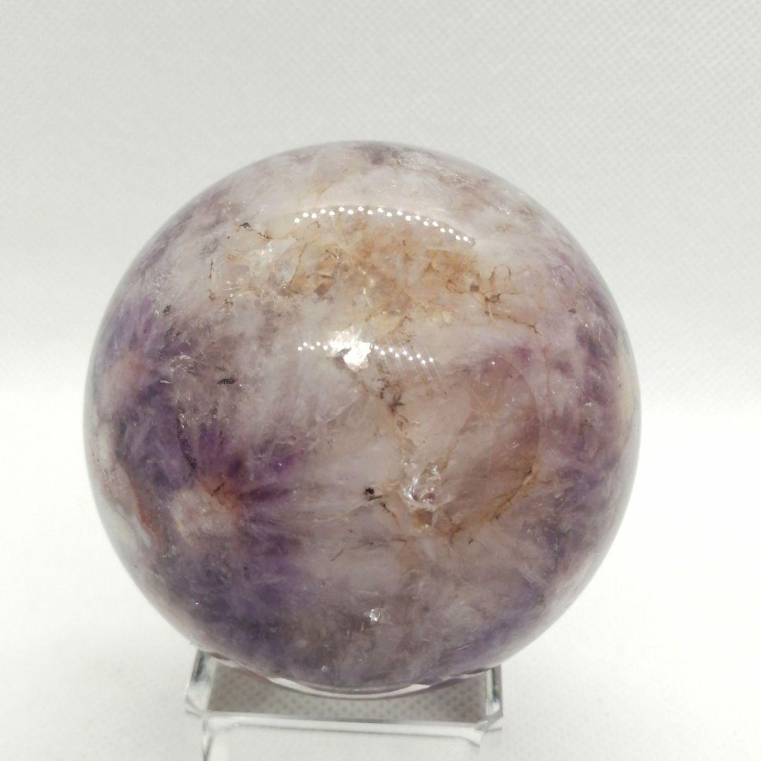 【新品】アメジストのキラキラ結晶の中に花が咲いている綺麗なピンアメ　12-17