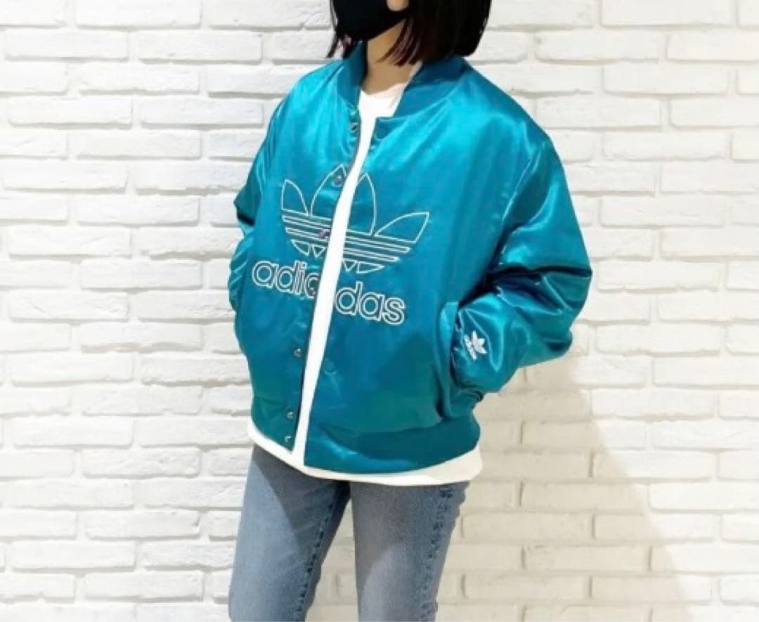 アディダス サテンボンバー ジャケット スタジャン Lサイズ - メルカリ