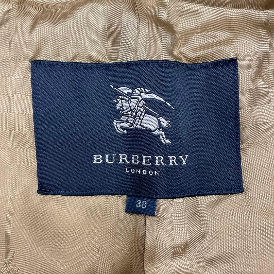 バーバリーロンドン カシミヤ100% ブラウン ロングコート アウター 38