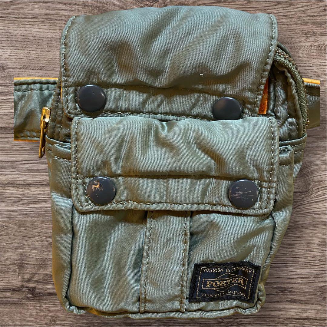 PORTER ボディバッグ オリーブグリーン ファッション メンズ