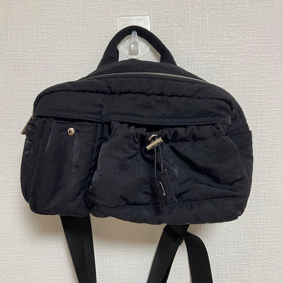 OMMO 黒 ボディバッグ 2wayショルダーバッグ