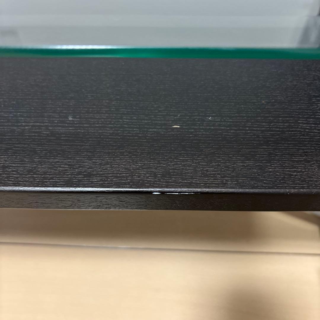 昇降デスク　二重天板　ガラストップ