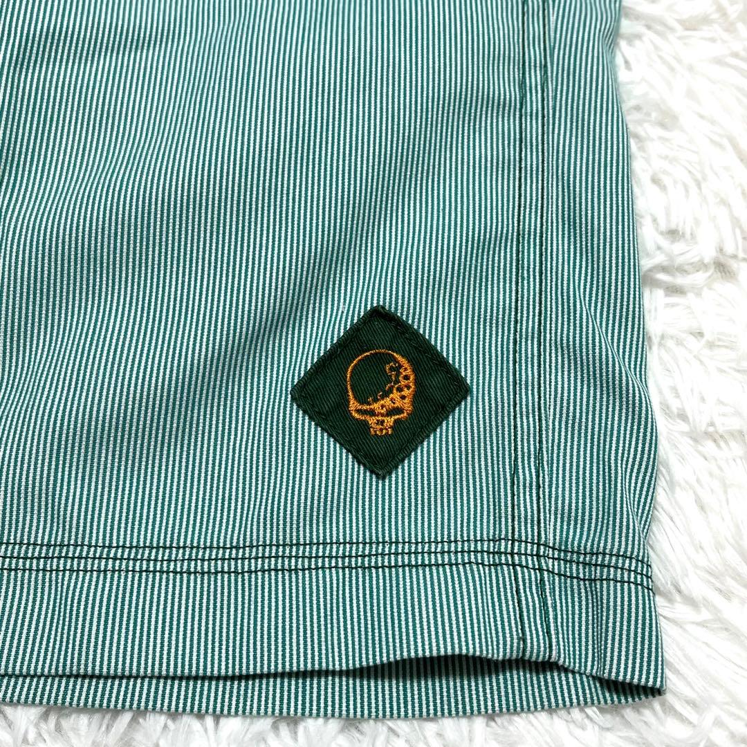 Russeluno ラッセルノ　メンズゴルフハーフパンツ　スカル刺繍パッチワーク